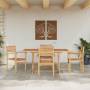 Conjunto de Comedor de Jardín 5 pcs Marrón