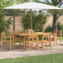 Conjunto de Comedor de Jardín 7 pcs Marrón