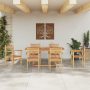 Conjunto de Comedor de Jardín 7 pcs Marrón