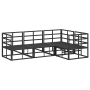 Conjunto de sofá de jardín 4 pcs Negro 213 x 143 x 71 cm