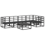 Conjunto de sofá de jardín 6 pcs Negro 70 x 70 x 32 cm Aluminio