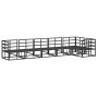 Conjunto de sofá de jardín 6 pcs Negro 70 x 70 x 32 cm Aluminio