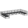 Conjunto de sofá de jardín 10 pcs Negro 423 x 211.5 x 71 cm