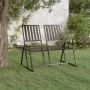 Two-seater garden bench 165 cm black steel by vidaXL, garden benches - Ref: Foro24-318819, Price: 129,01 €, Discount: %