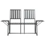 Two-seater garden bench 165 cm black steel by vidaXL, garden benches - Ref: Foro24-318819, Price: 129,01 €, Discount: %