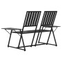 Zweisitzer-Gartenbank 165 cm aus schwarzem Stahl von vidaXL, Gartenbänke - Ref: Foro24-318819, Preis: 130,06 €, Rabatt: %