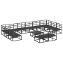 Conjunto de sofá de jardín 13 pcs Negro 70 x 70 x 32 cm