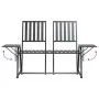 Two-seater garden bench 165 cm black steel by vidaXL, garden benches - Ref: Foro24-318819, Price: 129,01 €, Discount: %