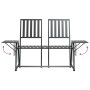 Zweisitzer-Gartenbank 165 cm aus schwarzem Stahl von vidaXL, Gartenbänke - Ref: Foro24-318819, Preis: 130,06 €, Rabatt: %