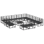 Conjunto de sofá de jardín 14 pcs Negro 70 x 70 x 32 cm