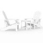 Adirondack-Gartenstühle mit weißem HDPE-Tisch von vidaXL, Gartenstühle - Ref: Foro24-3095704, Preis: 388,48 €, Rabatt: %