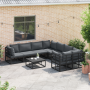 Conjunto de sofá de jardín 8 pcs Negro 283 x 283 x 71 cm