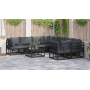 Conjunto de sofá de jardín 8 pcs Negro 283 x 283 x 71 cm