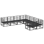 Conjunto de sofá de jardín 8 pcs Negro 283 x 283 x 71 cm