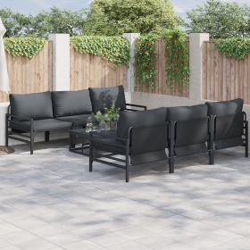 Conjunto de sofá de jardín 7 pcs Antracita 70 x 70.5 x 31.5 cm