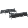 Conjunto de sofá de jardín 9 pcs Antracita 70 x 70.5 x 31.5 cm