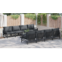 Conjunto de sofá de jardín 9 pcs Antracita 70 x 70.5 x 31.5 cm