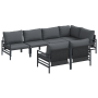 Conjunto de sofá de jardín 7 pcs Antracita 320 x 160 x 71 cm