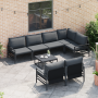Conjunto de sofá de jardín 7 pcs Antracita 320 x 160 x 71 cm