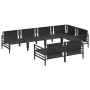 Conjunto de sofá de jardín 7 pcs Antracita 320 x 160 x 71 cm