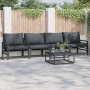 Conjunto de sofá de jardín 5 pcs Antracita Acero