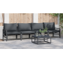 Conjunto de sofá de jardín 5 pcs Antracita Acero