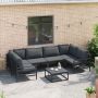 Conjunto de sofá de jardín 6 pcs Antracita Acero