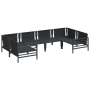 Conjunto de sofá de jardín 6 pcs Antracita Acero