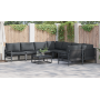 Conjunto de sofá de jardín 8 pcs Antracita Acero
