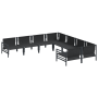 Conjunto de sofá de jardín 8 pcs Antracita Acero