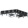 Conjunto de sofá de jardín 9 pcs Antracita Acero