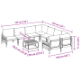 Conjunto de sofá de jardín 9 pcs Antracita Acero