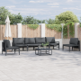 Conjunto de sofá de jardín 6 pcs Antracita Acero