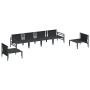 Conjunto de sofá de jardín 6 pcs Antracita Acero