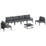 Conjunto de sofá de jardín 7 pcs Antracita Acero