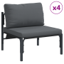Conjunto de sofá de jardín 7 pcs Antracita Acero