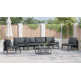 Conjunto de sofá de jardín 7 pcs Antracita Acero