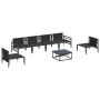 Conjunto de sofá de jardín 7 pcs Antracita Acero