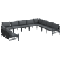 Conjunto de sofá de jardín 10 pcs Antracita Acero