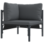 Conjunto de sofá de jardín 11 pcs Antracita Acero