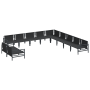 Conjunto de sofá de jardín 11 pcs Antracita Acero