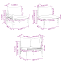 Conjunto de sofá de jardín 11 pcs Antracita Acero