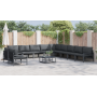 Conjunto de sofá de jardín 12 pcs Antracita Acero