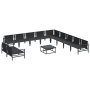 Conjunto de sofá de jardín 12 pcs Antracita Acero