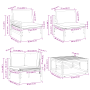 Conjunto de sofá de jardín 12 pcs Antracita Acero