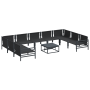 Conjunto de sofá de jardín 10 pcs Antracita Acero