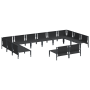 Conjunto de sofá de jardín 12 pcs Antracita Acero