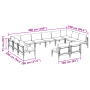 Conjunto de sofá de jardín 12 pcs Antracita Acero