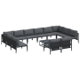 Conjunto de sofá de jardín 13 pcs Antracita Acero