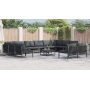 Conjunto de sofá de jardín 13 pcs Antracita Acero